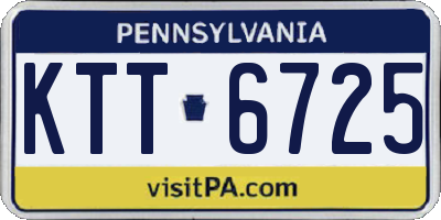 PA license plate KTT6725