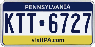 PA license plate KTT6727