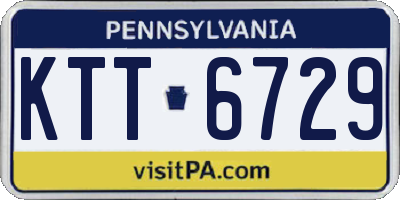 PA license plate KTT6729
