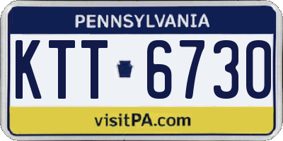 PA license plate KTT6730