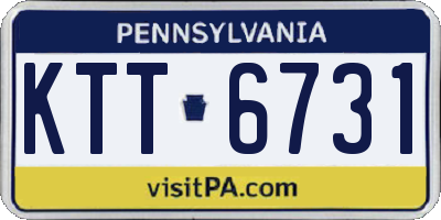 PA license plate KTT6731