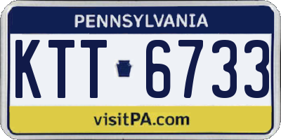PA license plate KTT6733