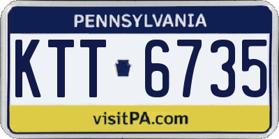 PA license plate KTT6735