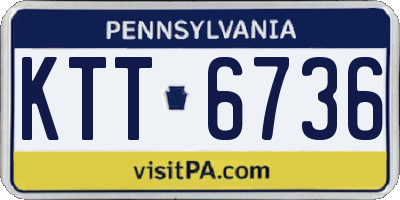 PA license plate KTT6736