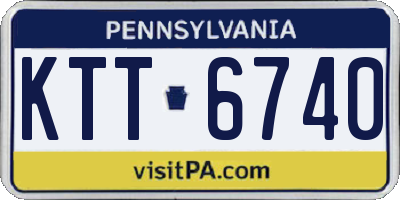 PA license plate KTT6740