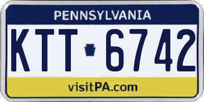 PA license plate KTT6742
