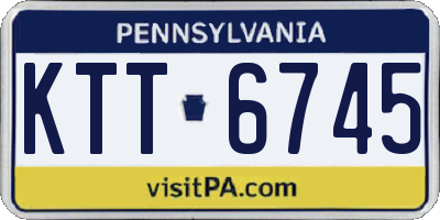 PA license plate KTT6745
