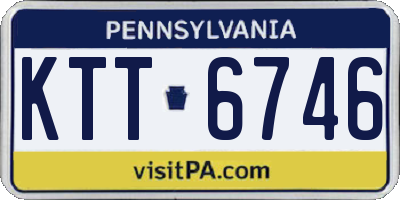 PA license plate KTT6746