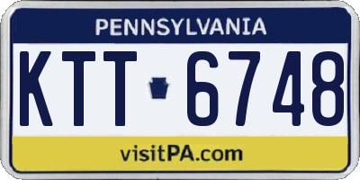 PA license plate KTT6748