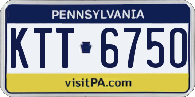 PA license plate KTT6750