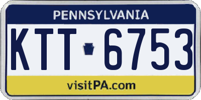 PA license plate KTT6753