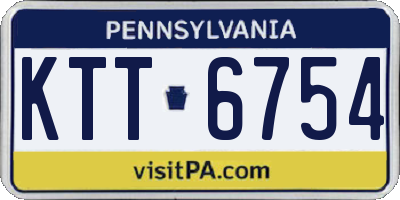 PA license plate KTT6754