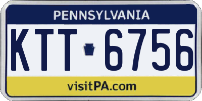 PA license plate KTT6756