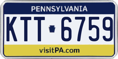 PA license plate KTT6759