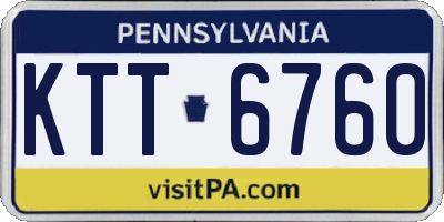 PA license plate KTT6760