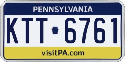 PA license plate KTT6761