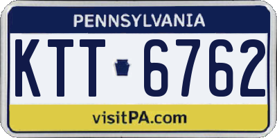PA license plate KTT6762