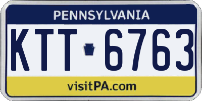 PA license plate KTT6763