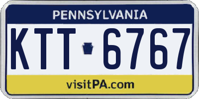 PA license plate KTT6767