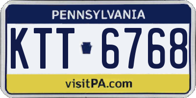 PA license plate KTT6768