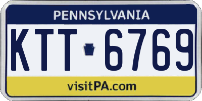 PA license plate KTT6769