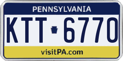 PA license plate KTT6770