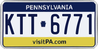 PA license plate KTT6771