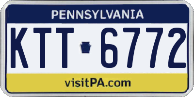 PA license plate KTT6772