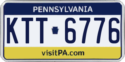 PA license plate KTT6776