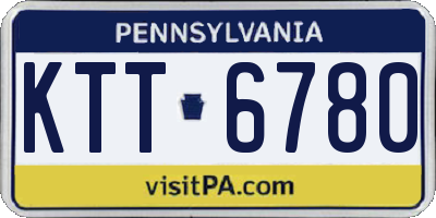 PA license plate KTT6780