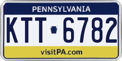 PA license plate KTT6782