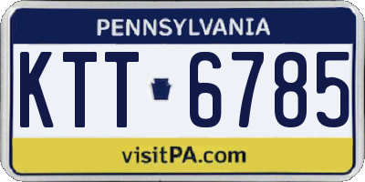 PA license plate KTT6785