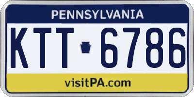 PA license plate KTT6786