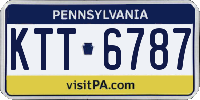 PA license plate KTT6787