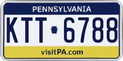 PA license plate KTT6788