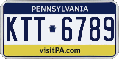 PA license plate KTT6789