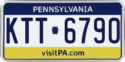 PA license plate KTT6790