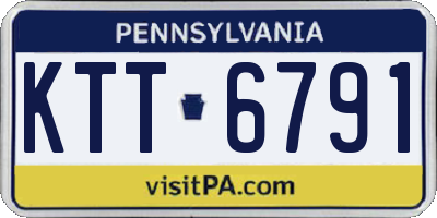 PA license plate KTT6791