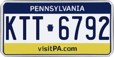 PA license plate KTT6792