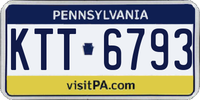 PA license plate KTT6793