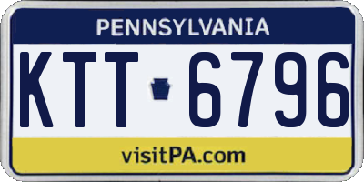 PA license plate KTT6796