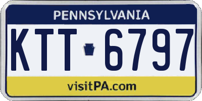 PA license plate KTT6797
