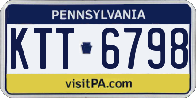 PA license plate KTT6798
