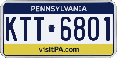 PA license plate KTT6801