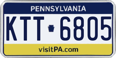 PA license plate KTT6805