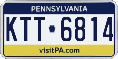 PA license plate KTT6814