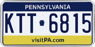 PA license plate KTT6815