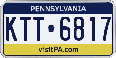 PA license plate KTT6817