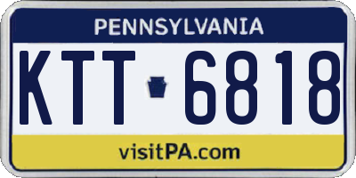 PA license plate KTT6818