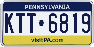 PA license plate KTT6819